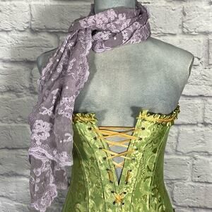 Vintage Louis Quatorze silk embroidered scarf